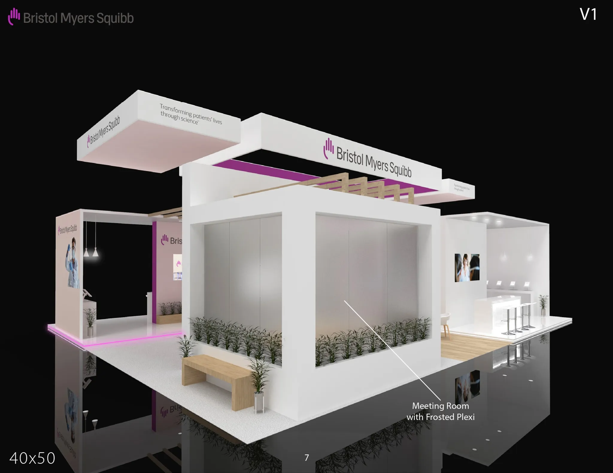 40x50 Île booth design by Pro-X Exhibits